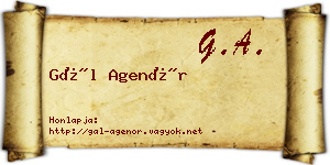 Gál Agenór névjegykártya